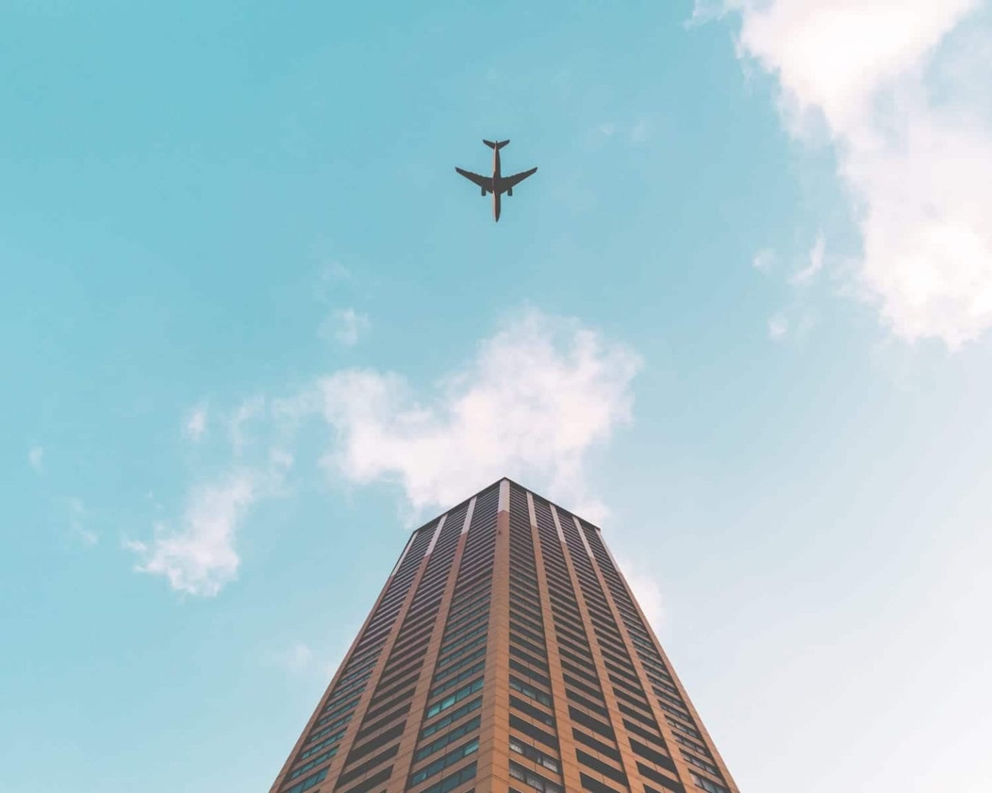 plane over building