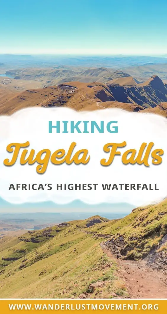 Planning a trip to South Africa? Head to the Drakensberg and tackle the Tugela Falls hike! It will take you to the mouth of the highest waterfall in Africa and reward you with breathtaking vistas of the Drakensberg mountains. #southafrica #hiking #drakensberg #tugelafalls