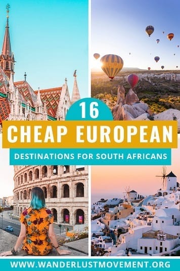 Europe doesn't have to be an expensive destination for South Africans (or anyone else). You just need to know where to go. There are tons of countries (especially in Eastern Europe) that are cheap for budget backpackers and mid-range travellers. Check out this post to find out which affordable European country you should visit next! | 16 of the Best Rand-Friendly Holiday Destinations in Europe | Wanderlust Movement | #eurotrip #budgettravel #traveltips #cheapeuropeancountries