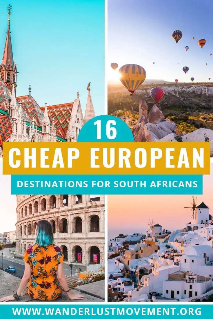 Europe doesn\'t have to be an expensive destination for South Africans (or anyone else). You just need to know where to go. There are tons of countries (especially in Eastern Europe) that are cheap for budget backpackers and mid-range travellers. Check out this post to find out which affordable European country you should visit next! | 16 of the Best Rand-Friendly Holiday Destinations in Europe | Wanderlust Movement | #eurotrip #budgettravel #traveltips