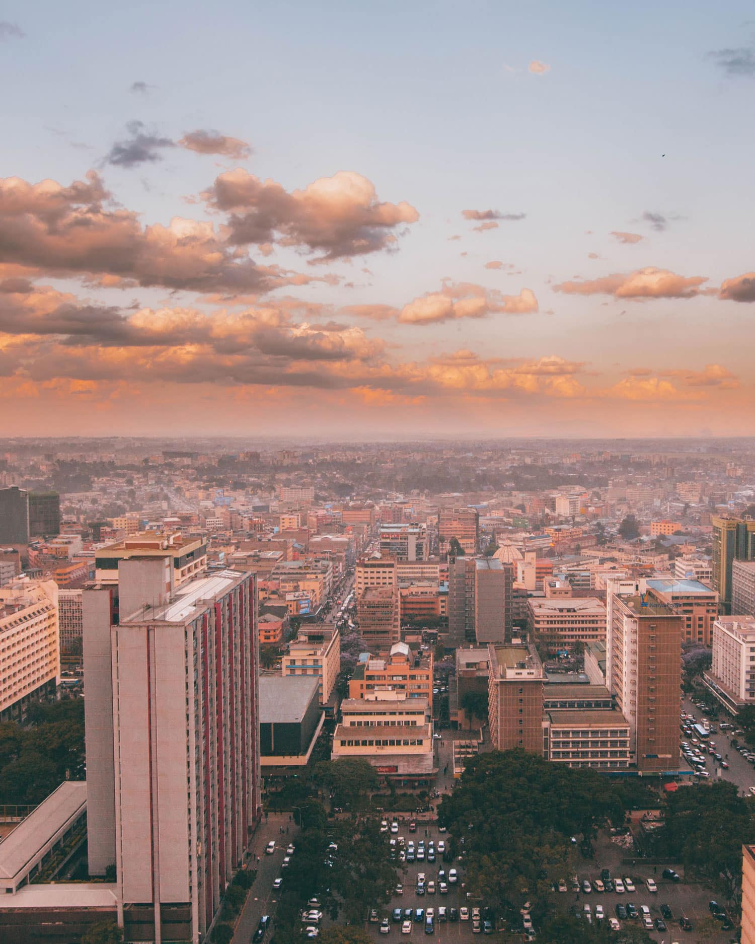 skyline of nairobi, kenya