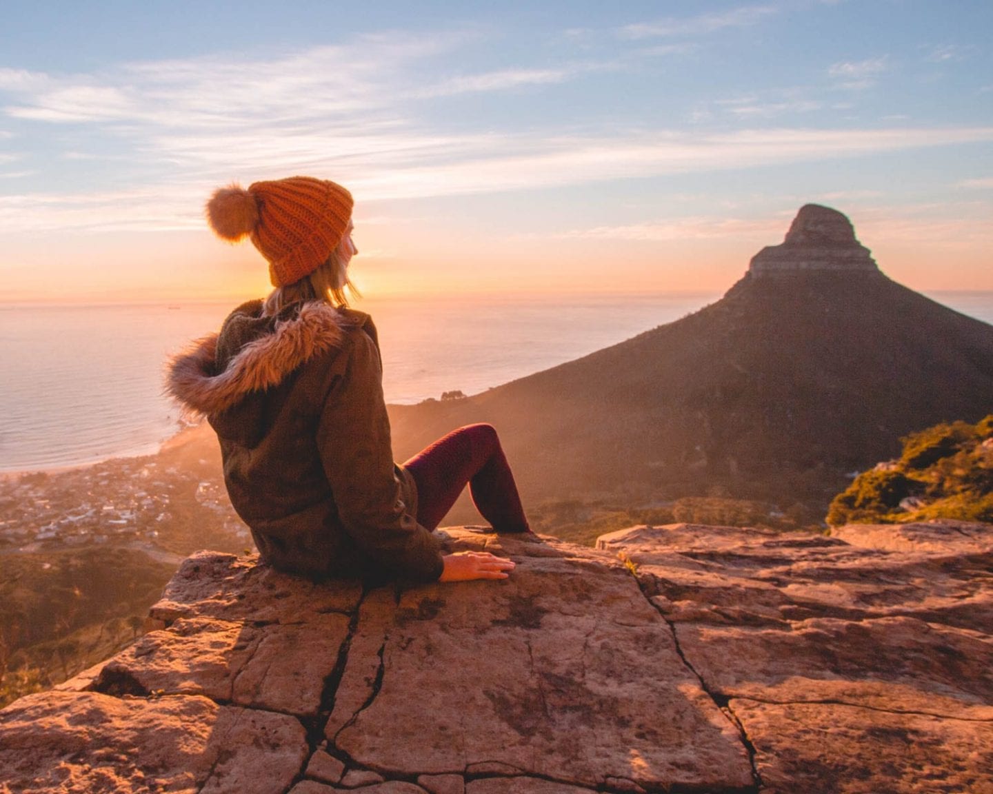 kloof corner at sunset in cape town