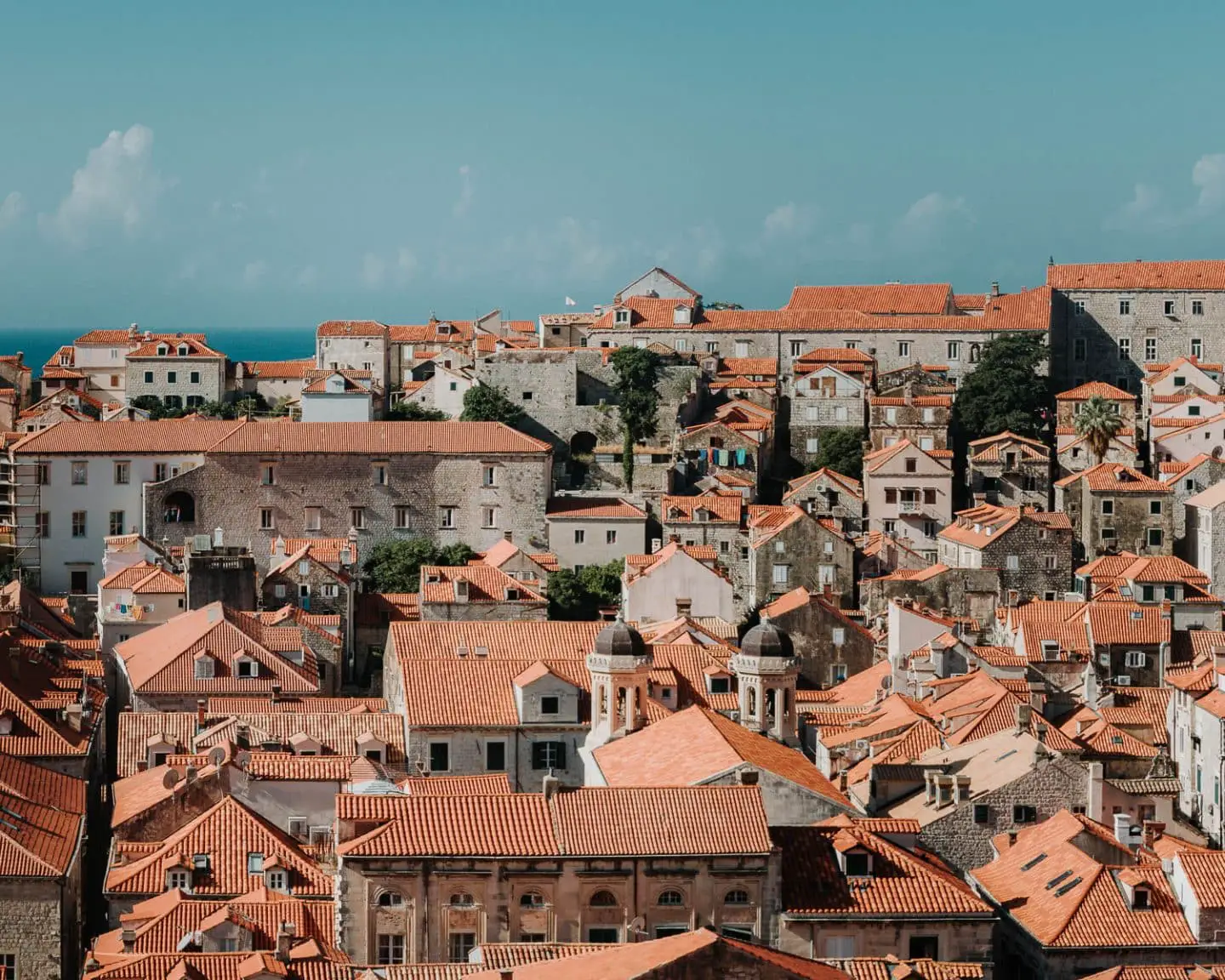 old town in dubrovnik from above