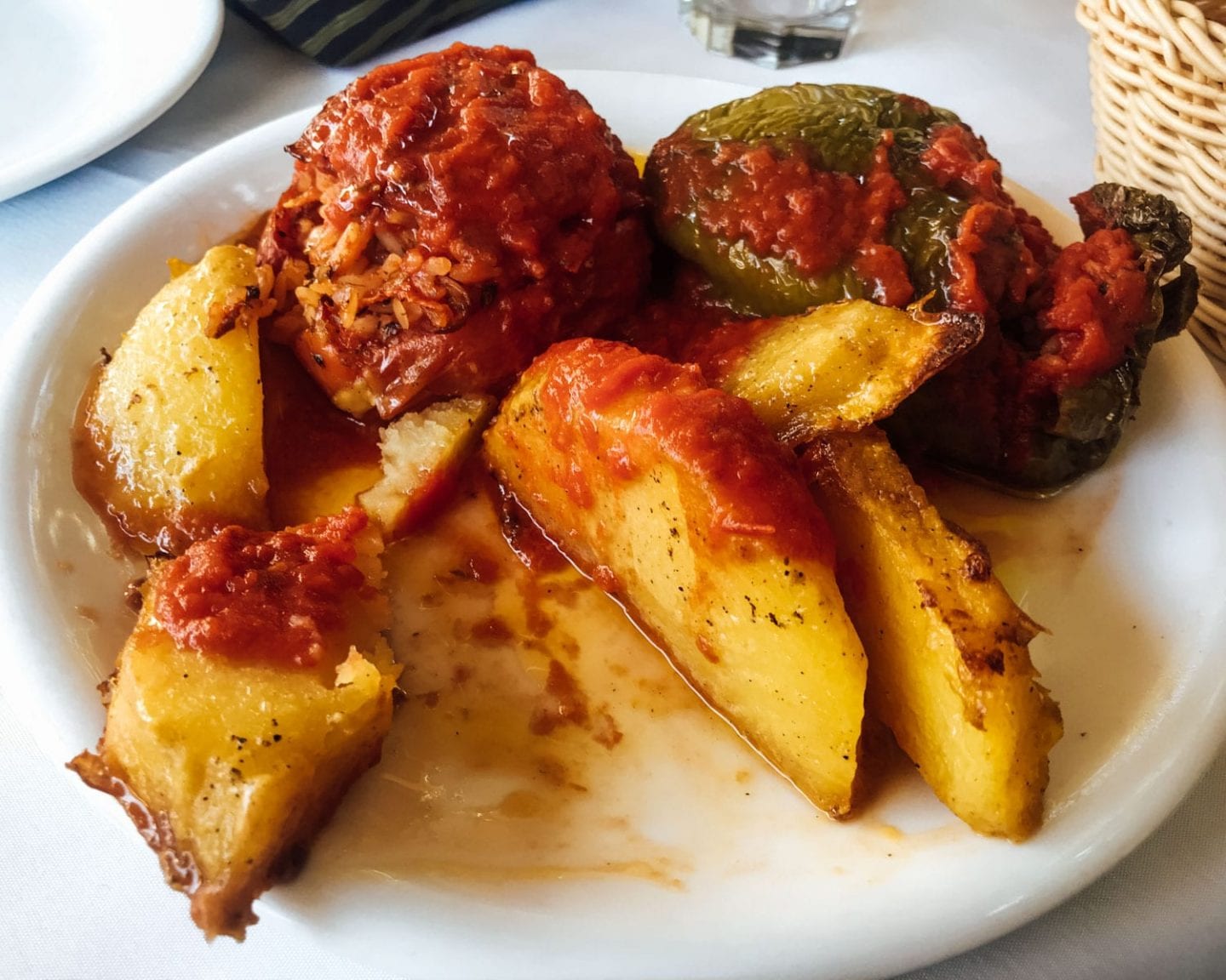 stuffed tomatoes and peppers with rice