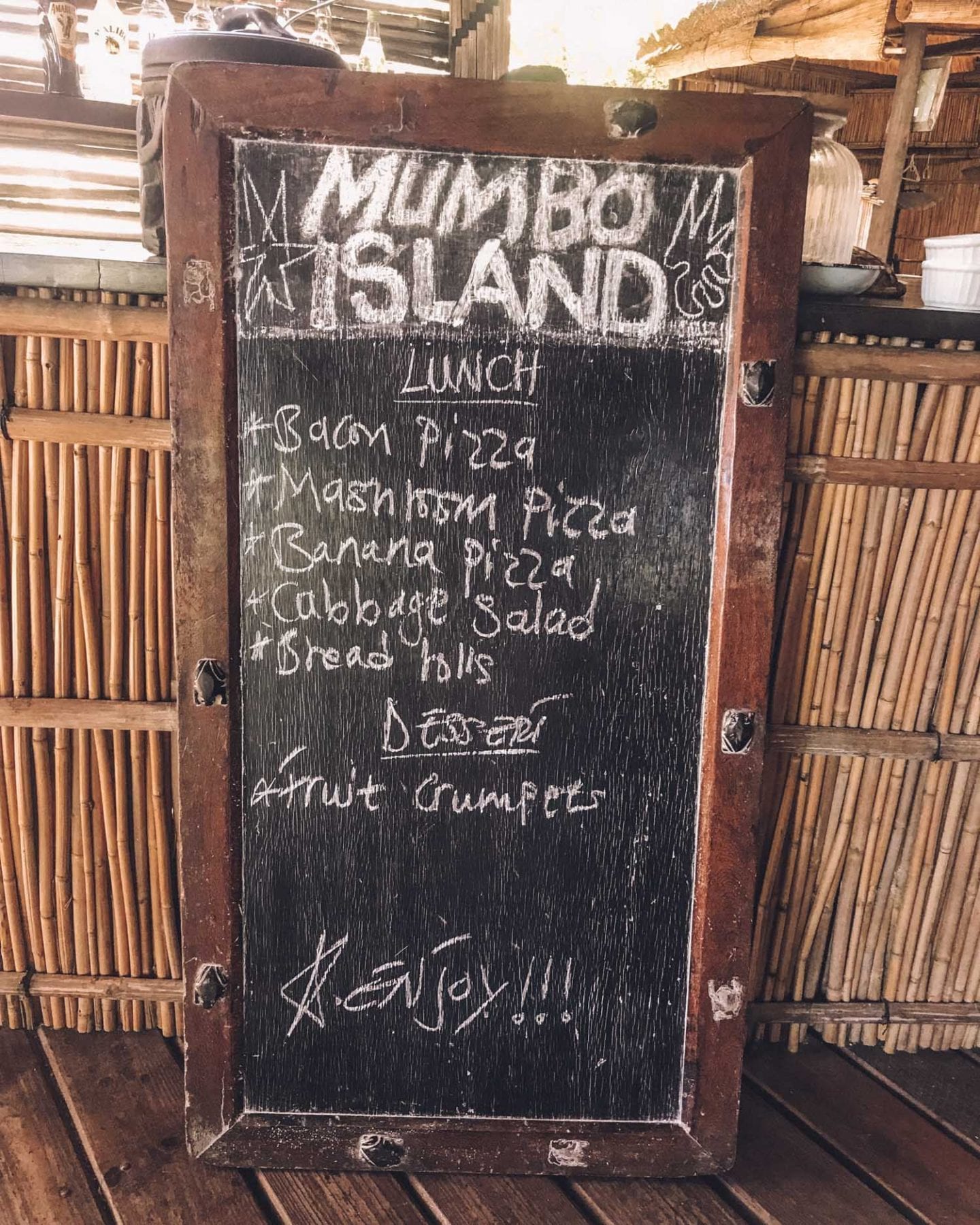 mumbo island restaurant menu
