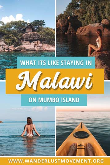Mumbo Island is located in the middle of Lake Malawi National Park and is one of the top eco lodges in the world. With no WiFi, electricity or cellphone signal, it's the perfect destination for adventurous travellers after a digital detox. Here's my review on what you can expect! | Malawi Travel Tips | Malawi Travel Guide | Malawi Travel Lakes | Lake Malawi Beach | Lake Malawi Travel | #malawi #lakemalawi #africatravel #mumboisland