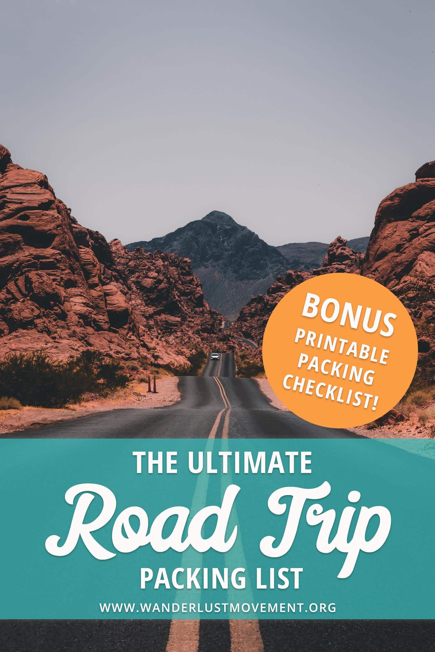 Planning an epic road trip close to home or abroad? Don\'t leave your house without these road trip essentials! Download the free road trip checklist to make sure you don\'t forget your toothbrush or anything else that\'s important...again. | Road Trip Packing | Ultimate Road Trip | Tips for Road Trip | Road Trip Travel | #roadtrip #packinglist #traveltips #travel