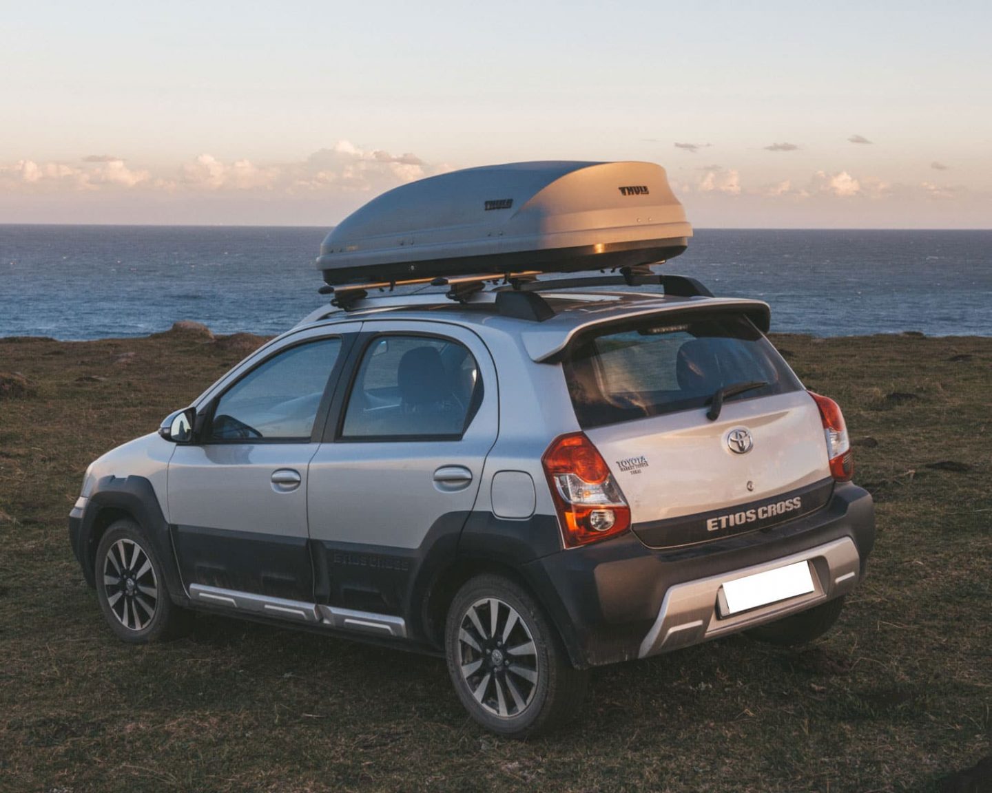 toyota etios cross on a road trip