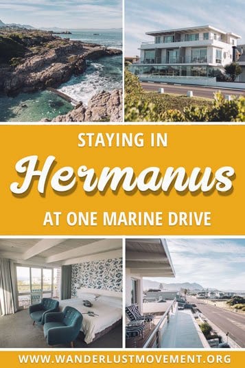 One Marine Drive is a beautiful five-star hotel in Hermanus, South Africa. It's the best place to stay for a weekend of luxury, whales watching & wine! You'll be mere footsteps from the famous Cliff Path and if you visit between July and October, you'll be able to see whales swimming past from your balcony! | Hermanus where to stay | Hermanus things to do | #southafrica #hermanus