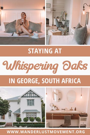 Whispering Oaks Guesthouse is located in George, South Africa. It's one of the best places to stay if you're planning a Garden Route road trip.