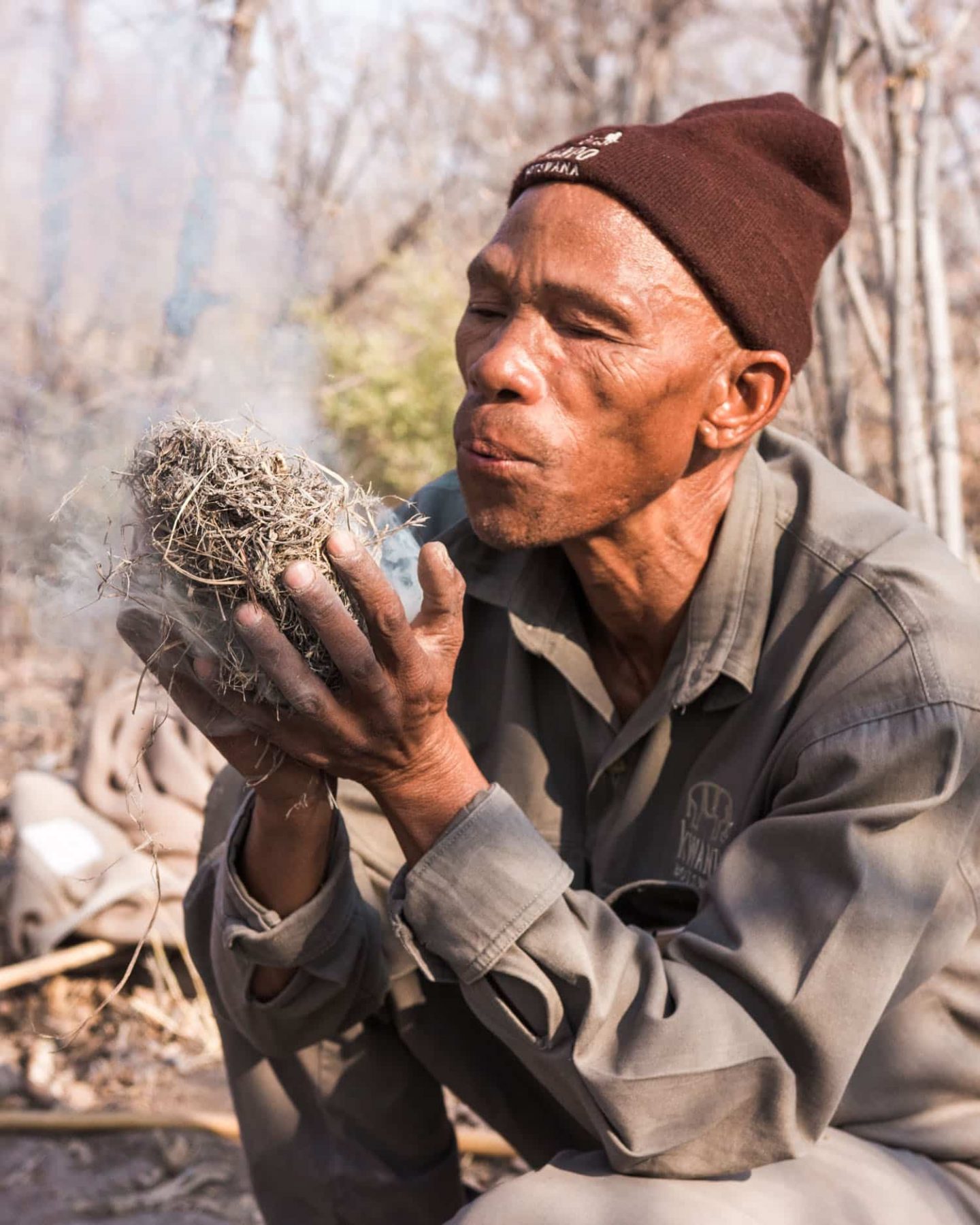 san bushman in botswana