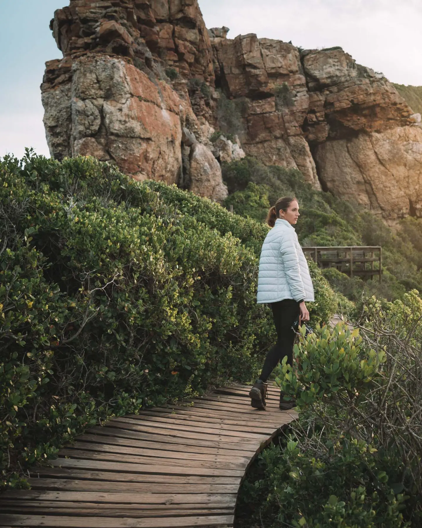 girl in robberg nature reserve