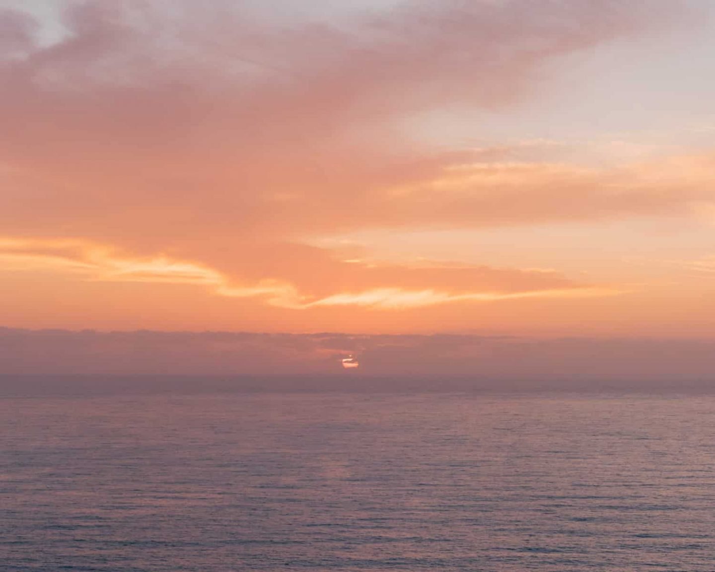 sunset over the ocean