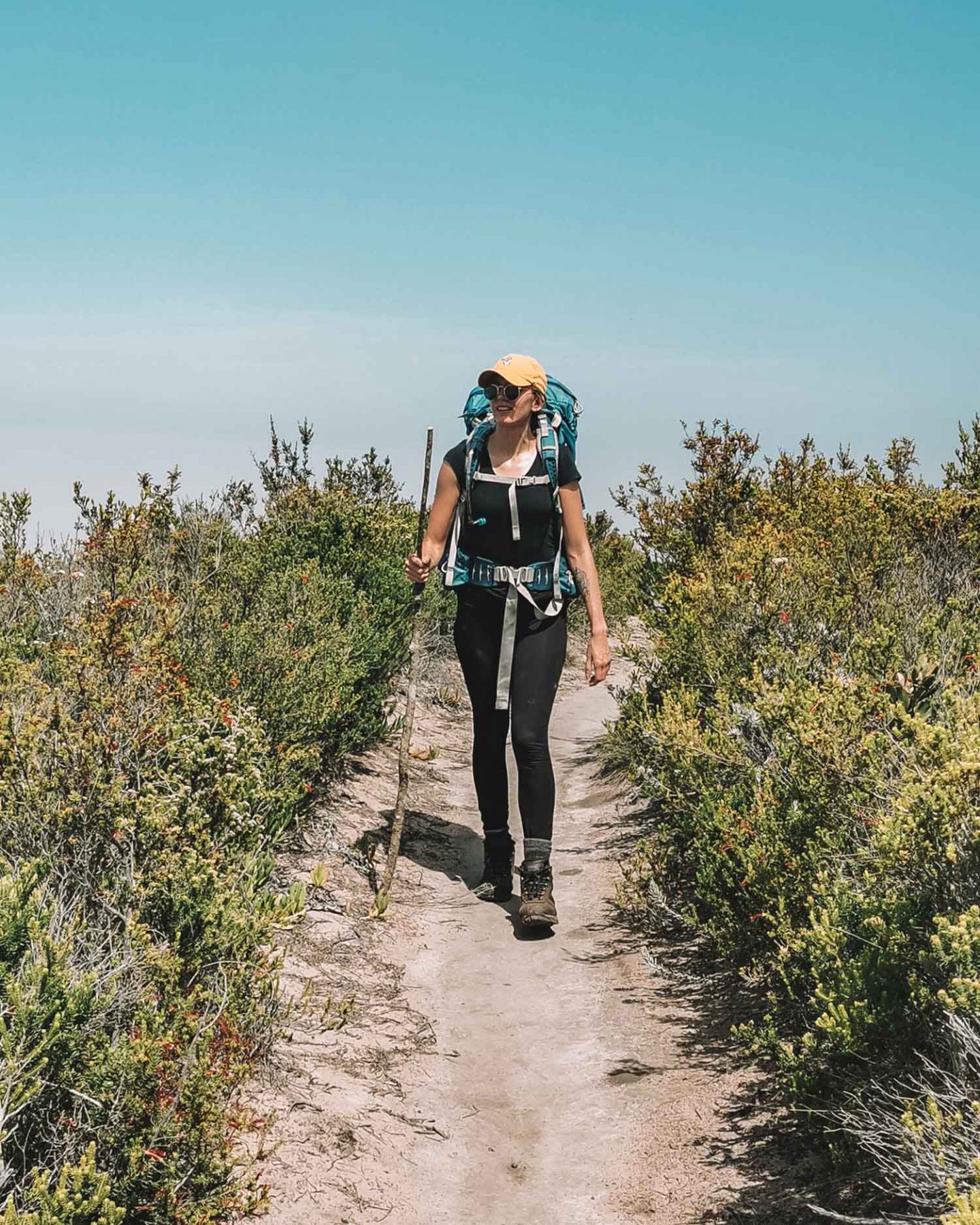 girl hiking the otter trail