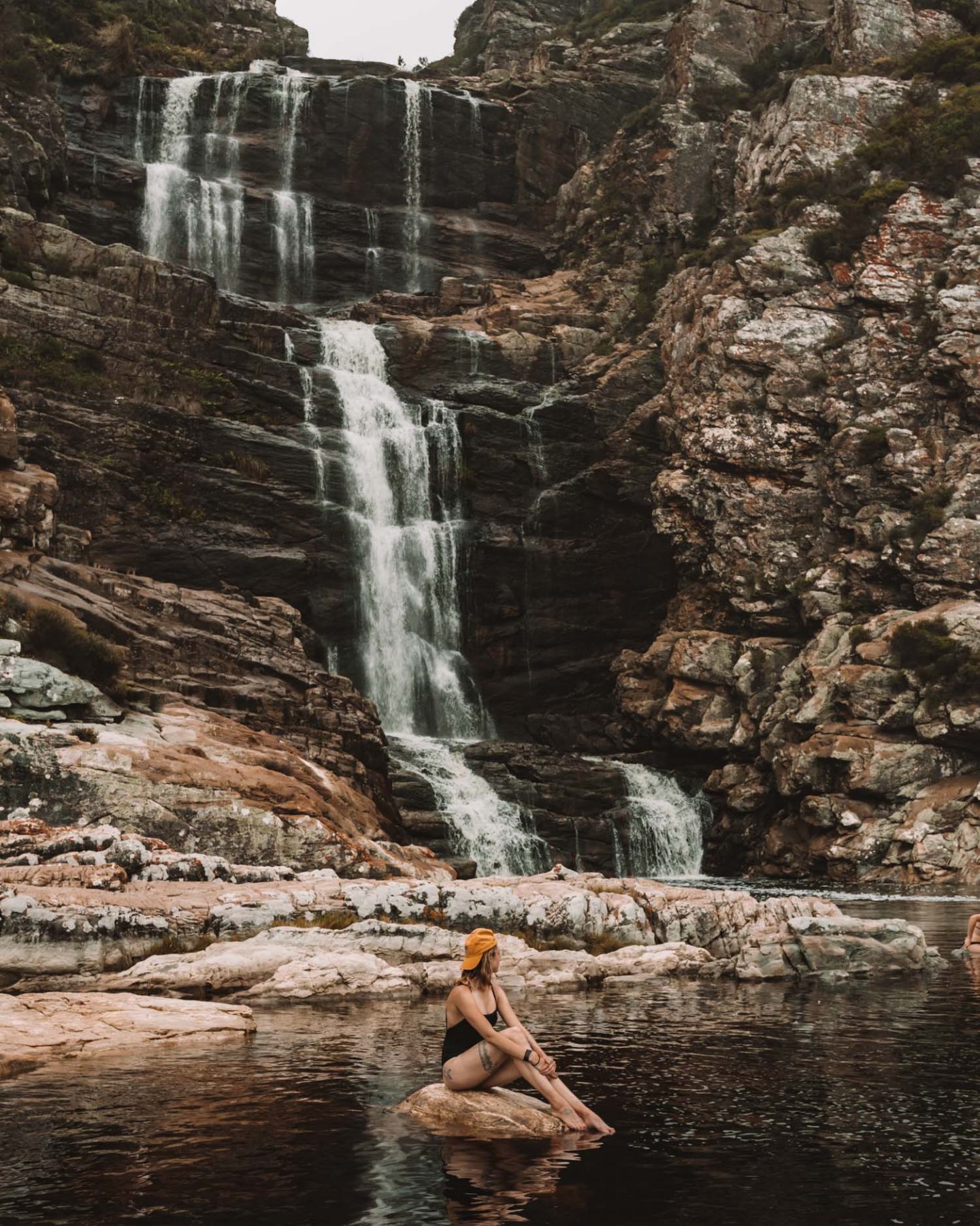 girl at waterfall