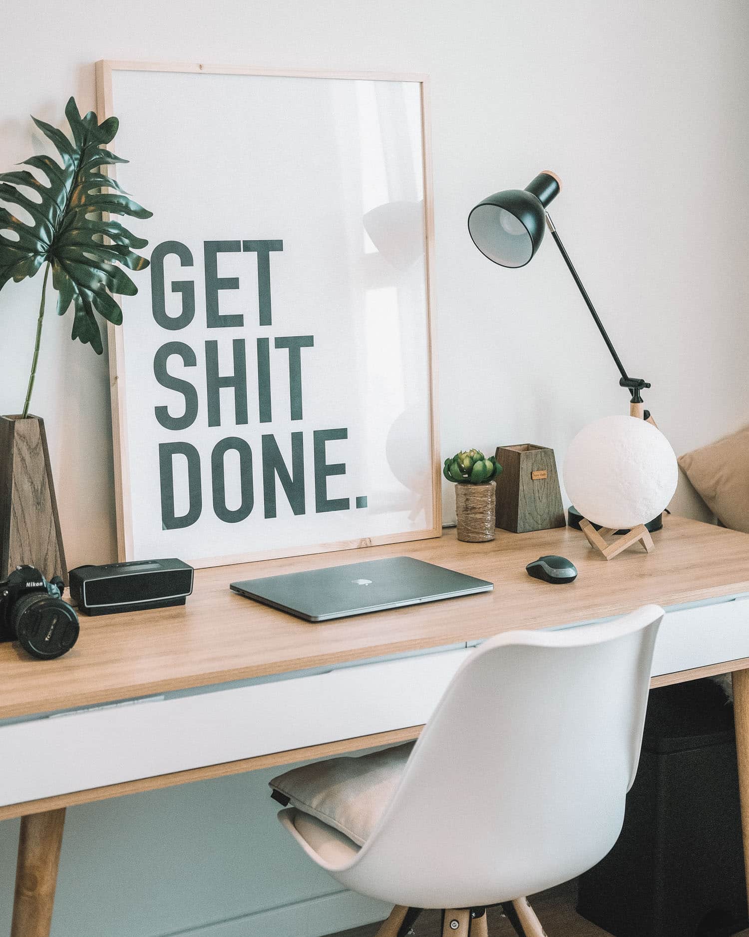 create a dedicated workspace girl wearing headphones Tips For Working From Home