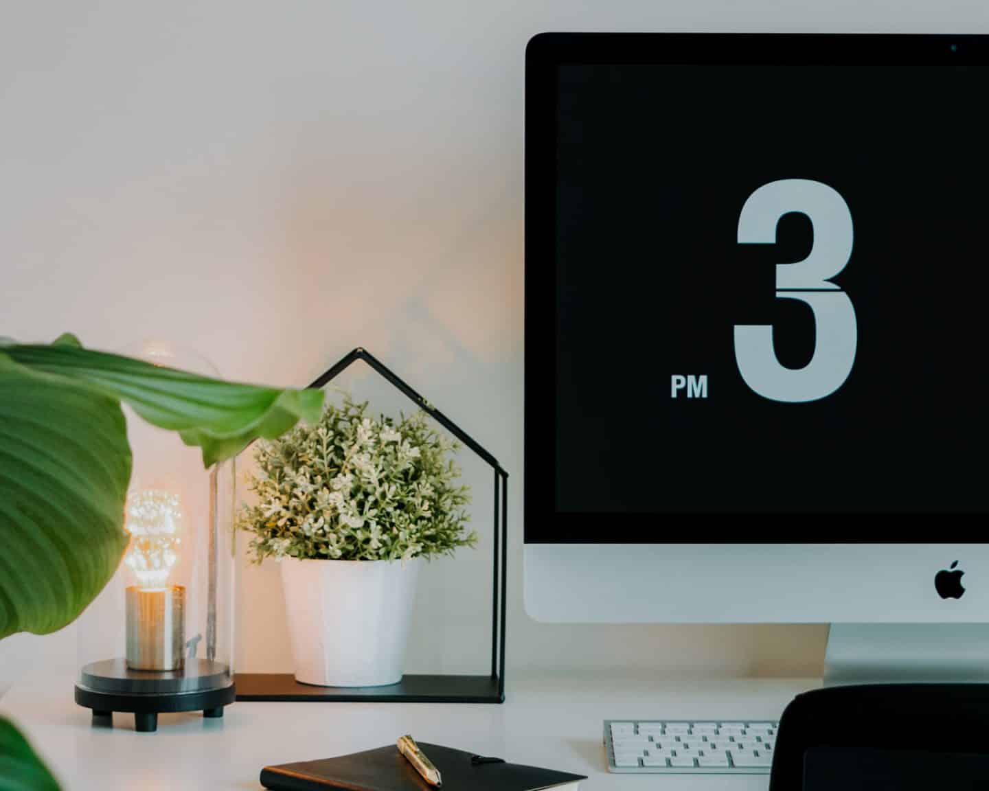 desk in home office