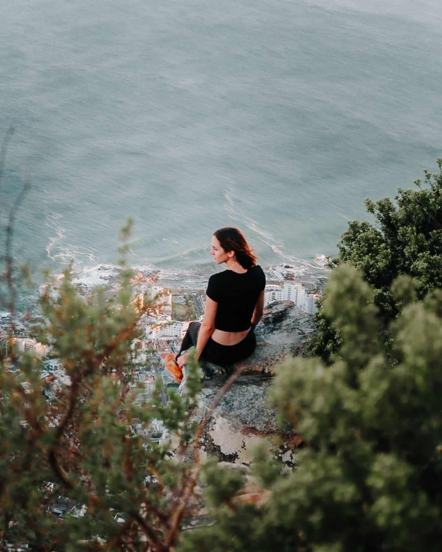 girl hiking lion's head
