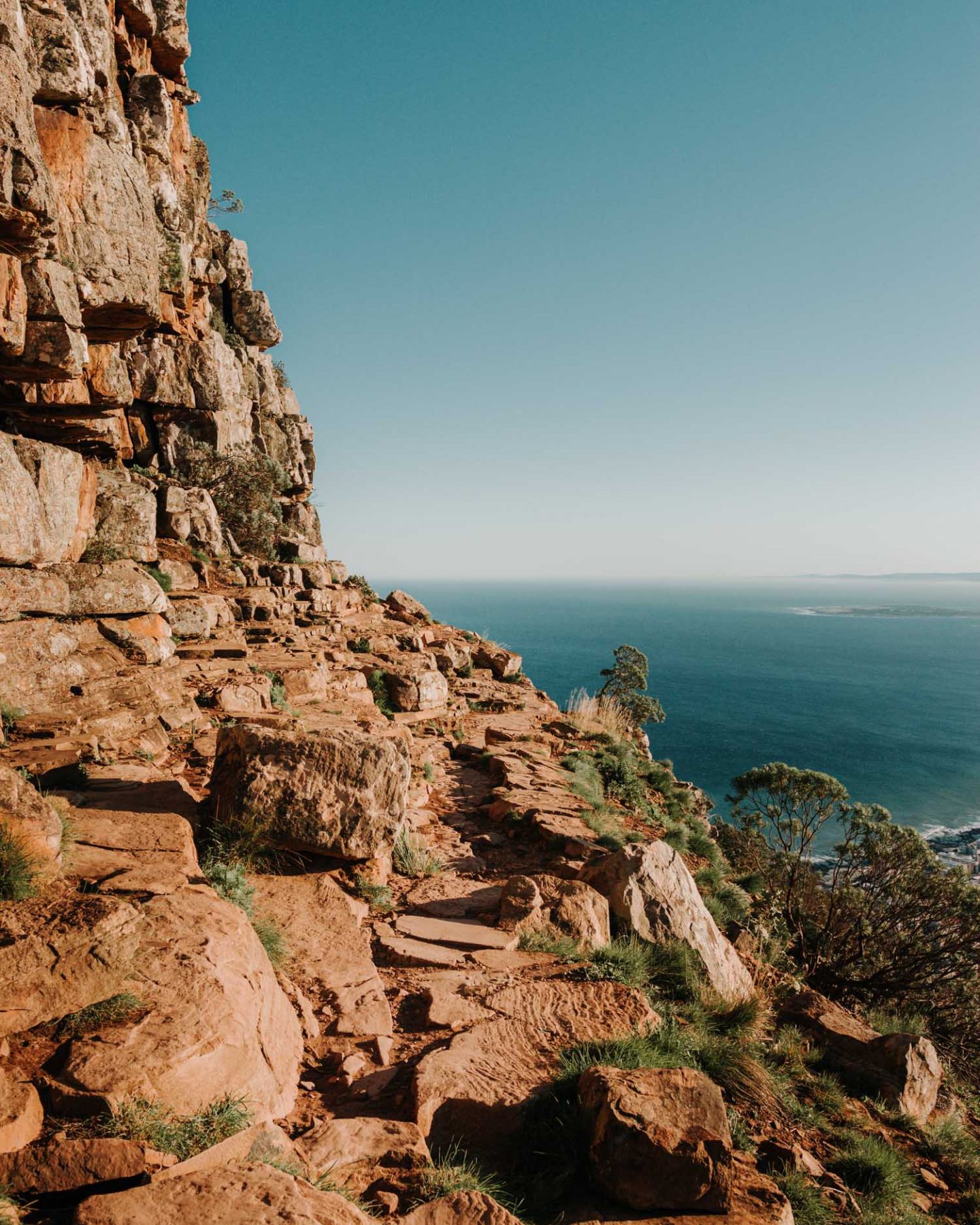 hike lion's head in cape town, south africa