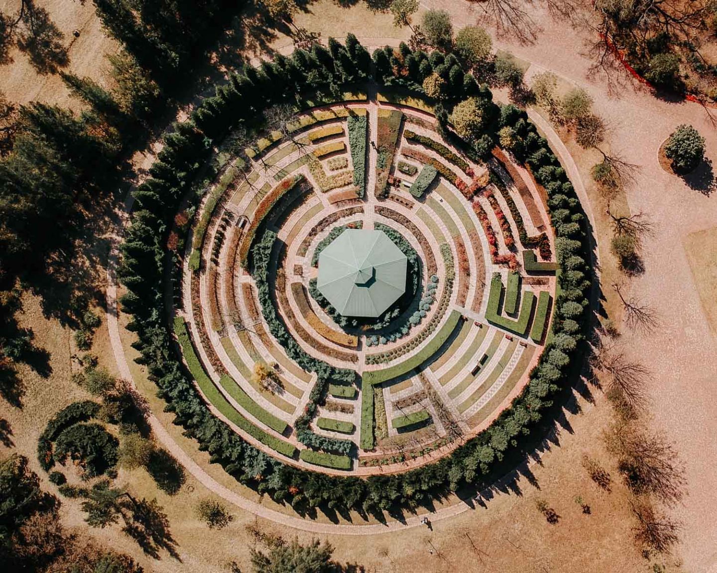 rosemary hill maze drone shot
