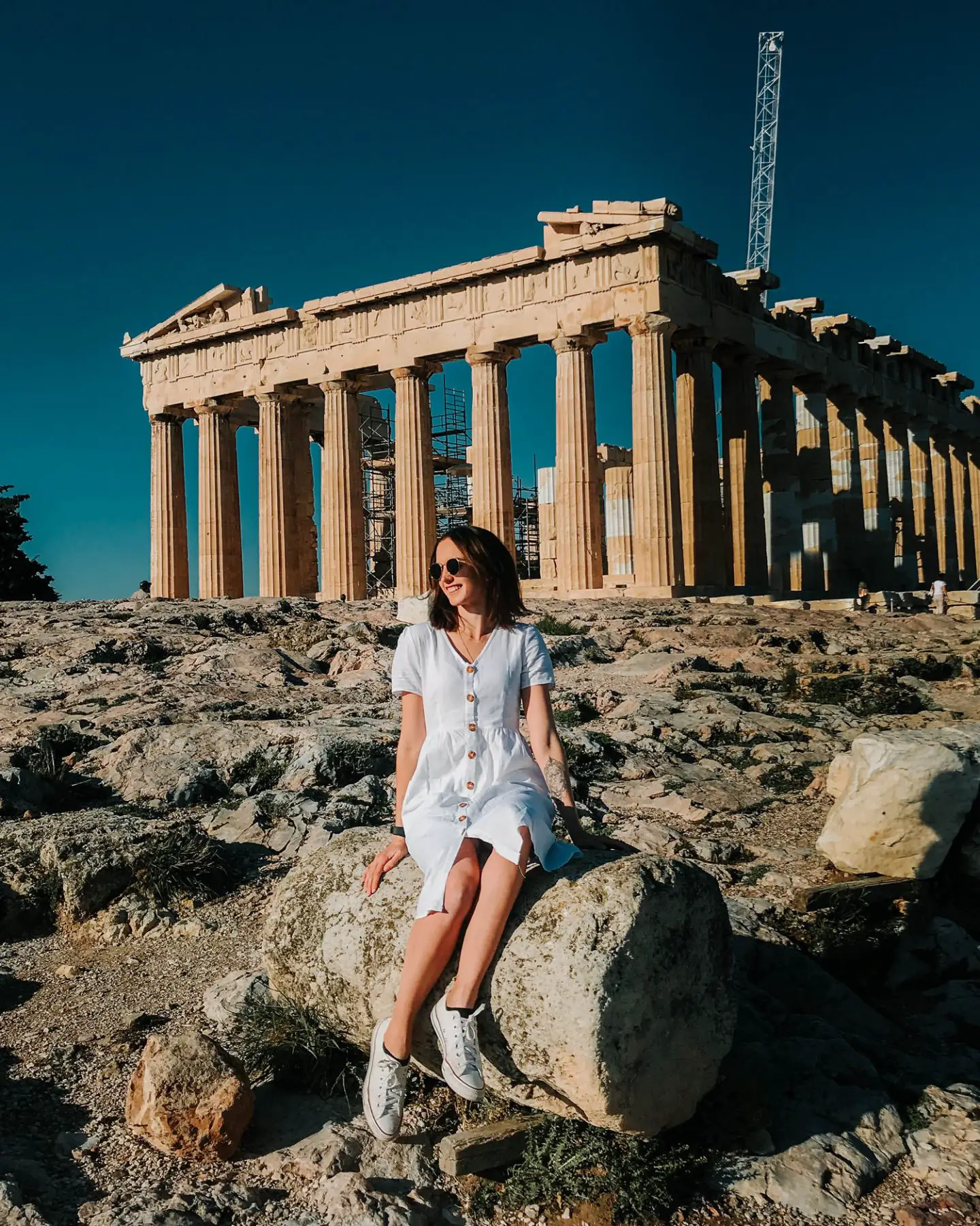 girl in athens, greece