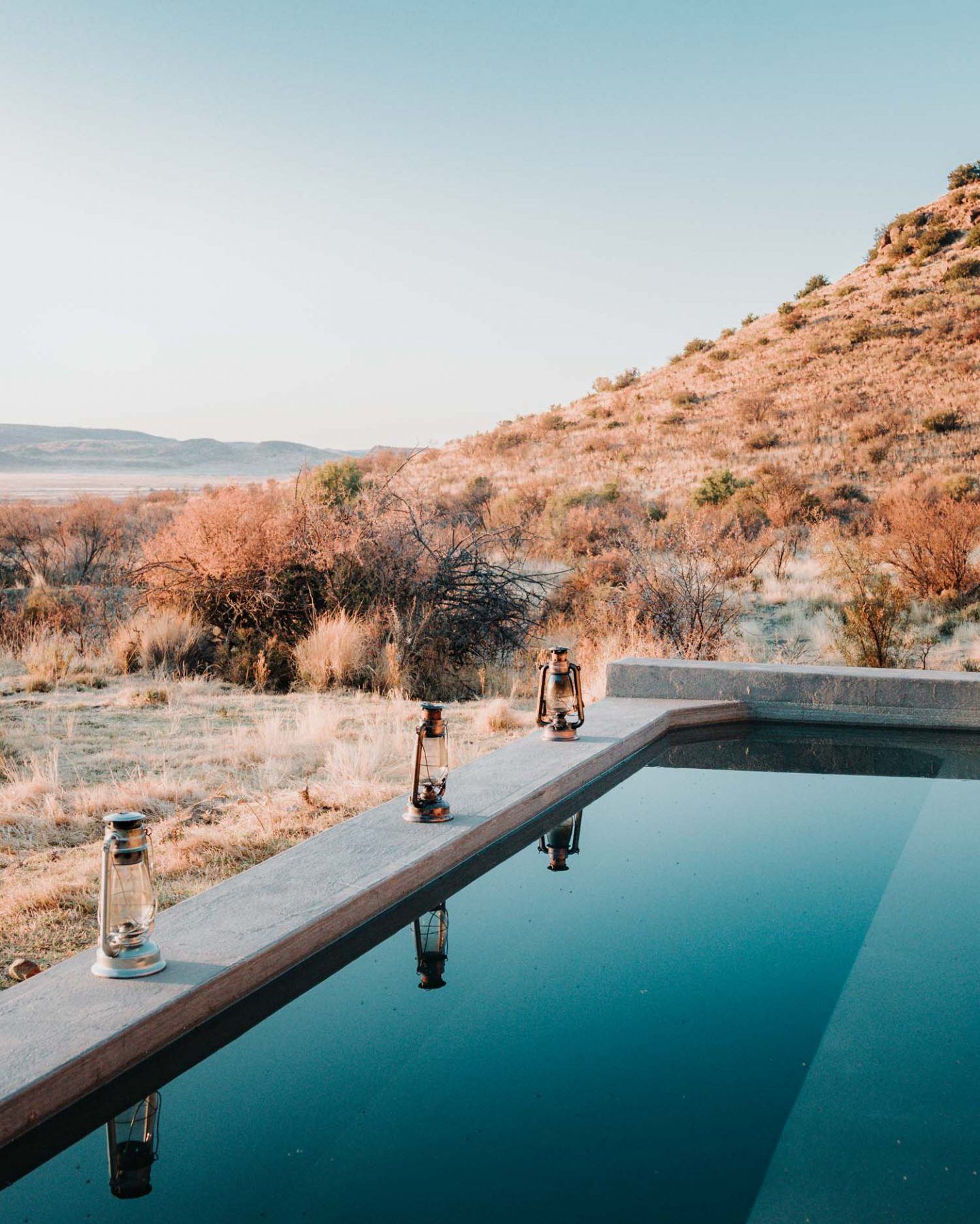 pool at sunrise