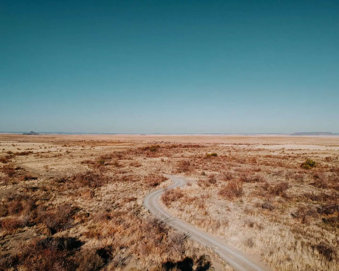 drone photo of the karoo in south africa
