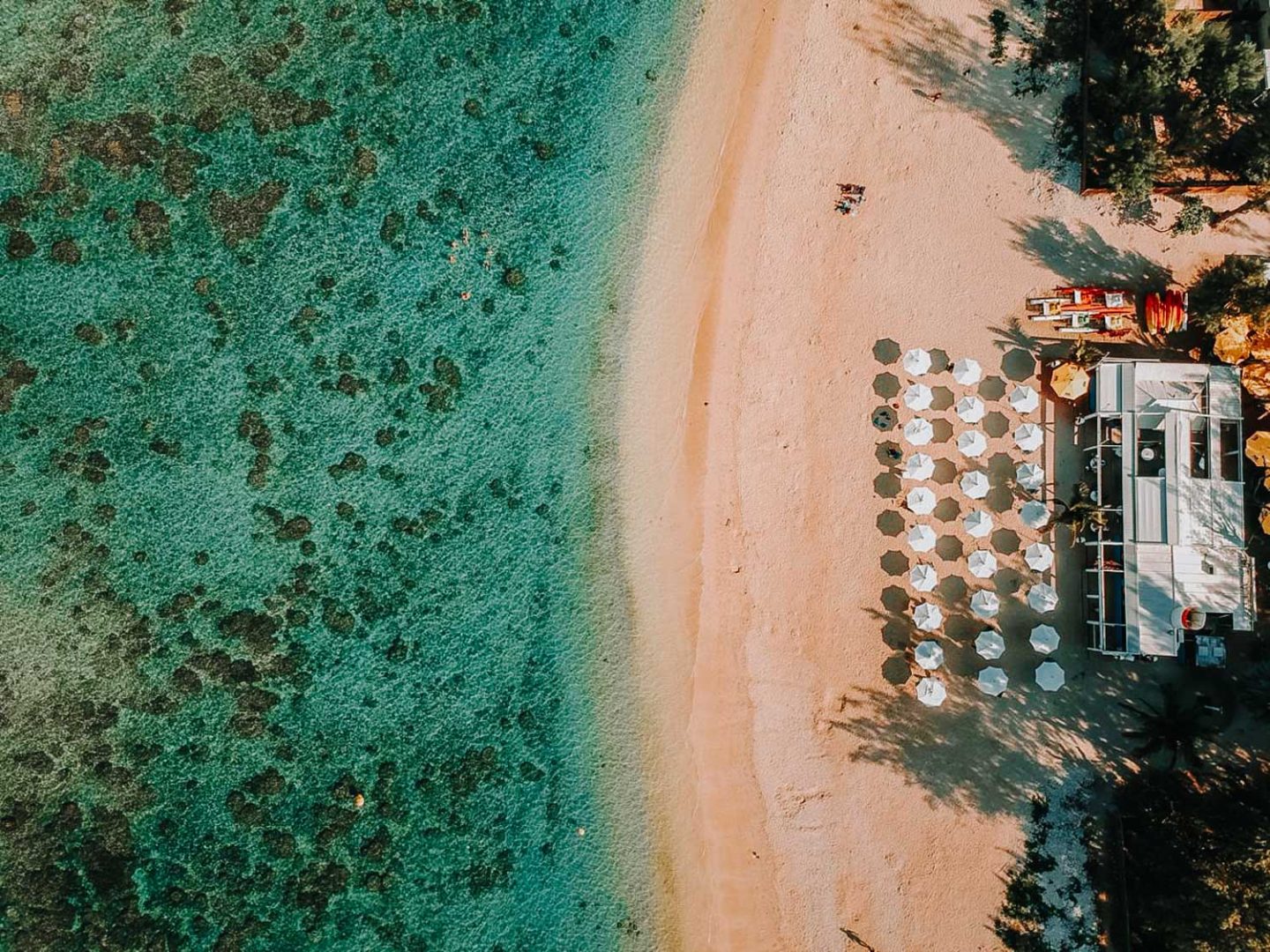 reunion island beach drone shot