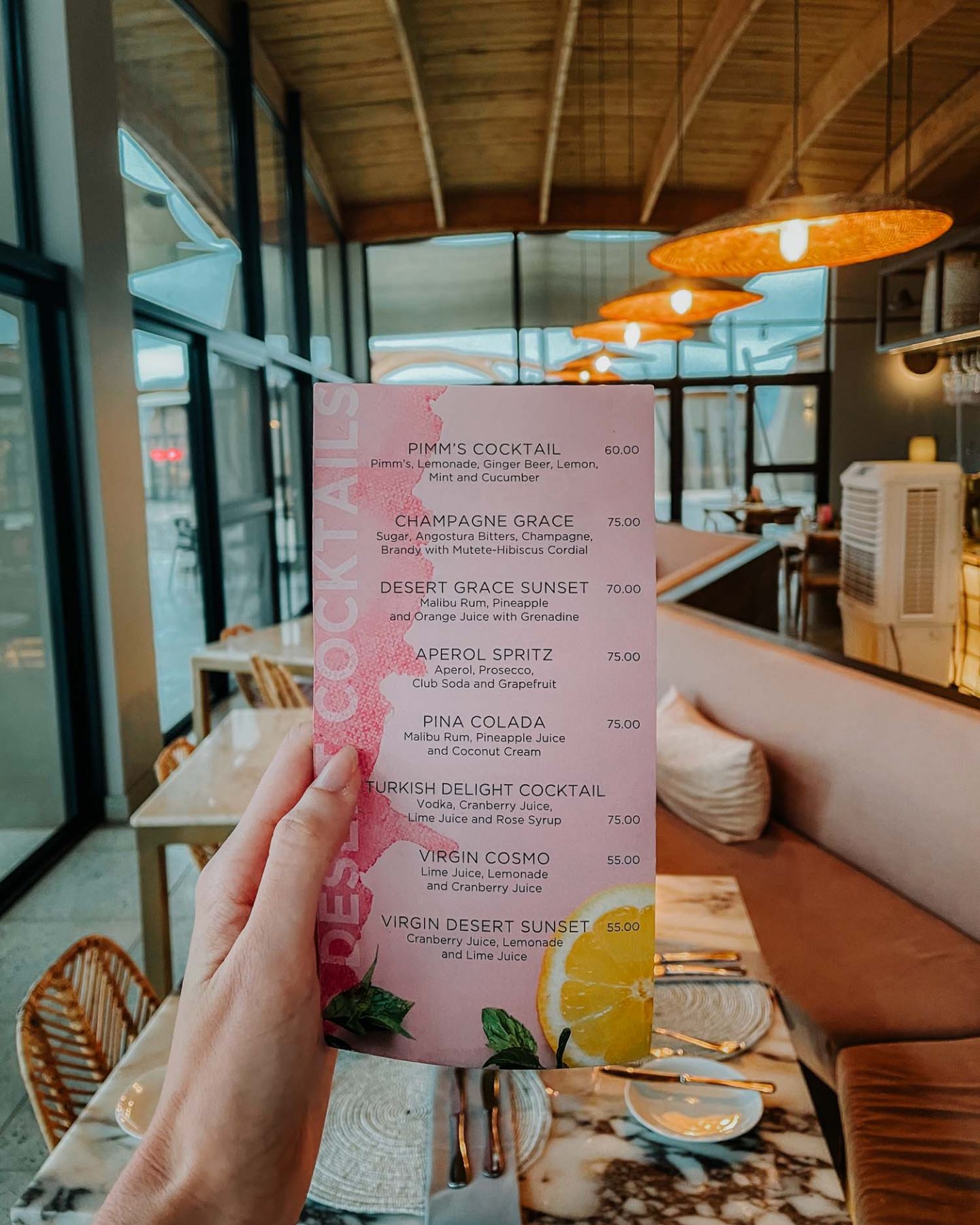 cocktail menu