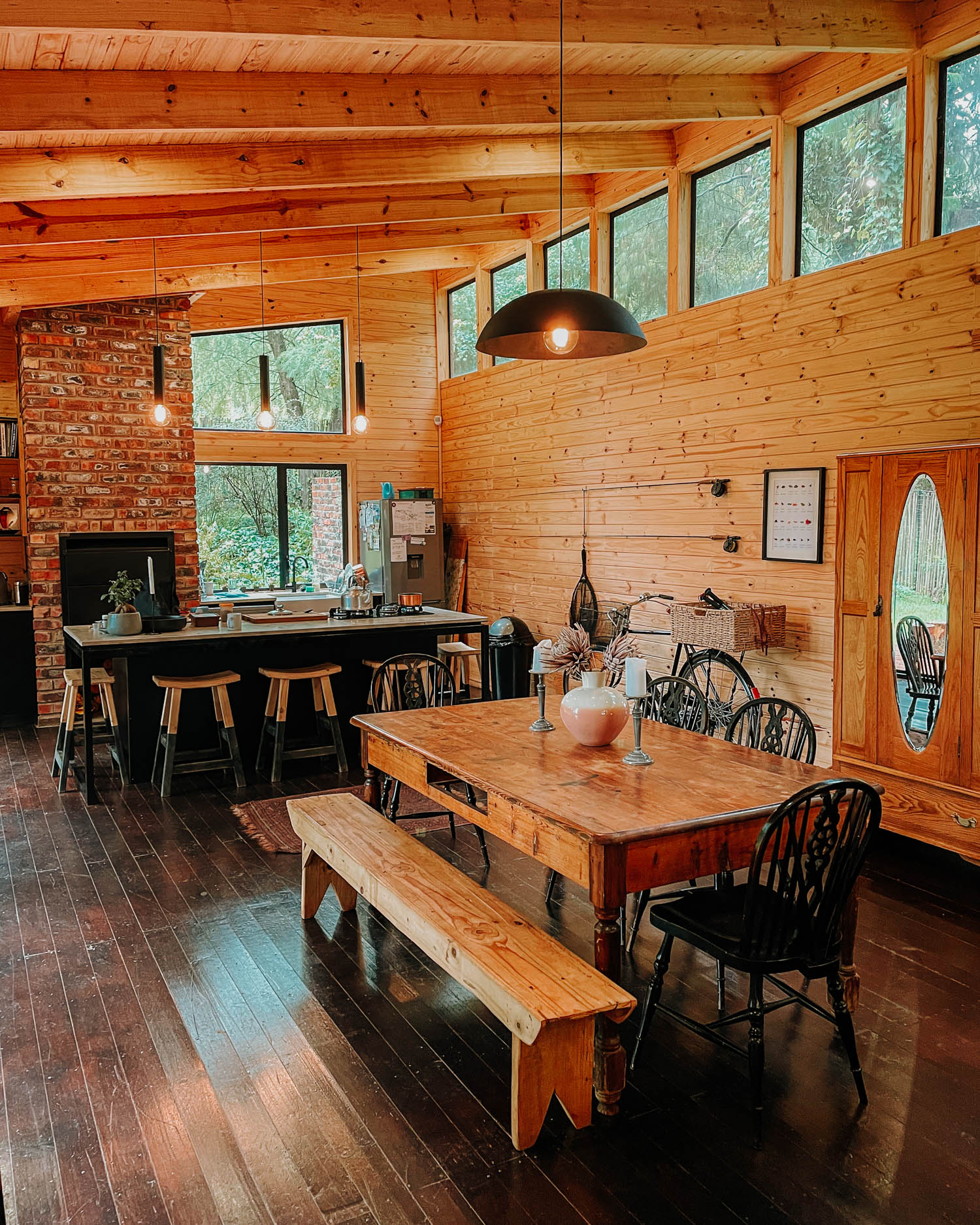 dullstroom forest cabin kitchen