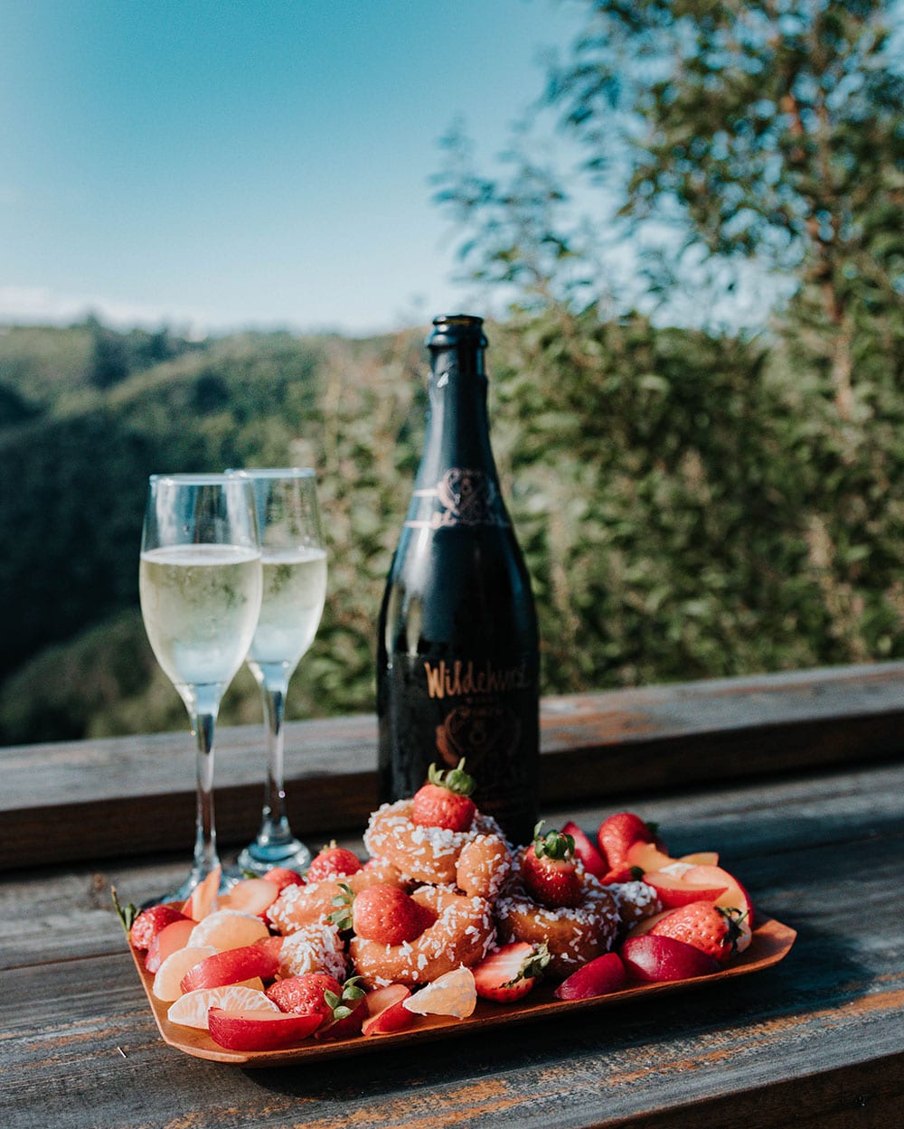 champagne and doughnuts