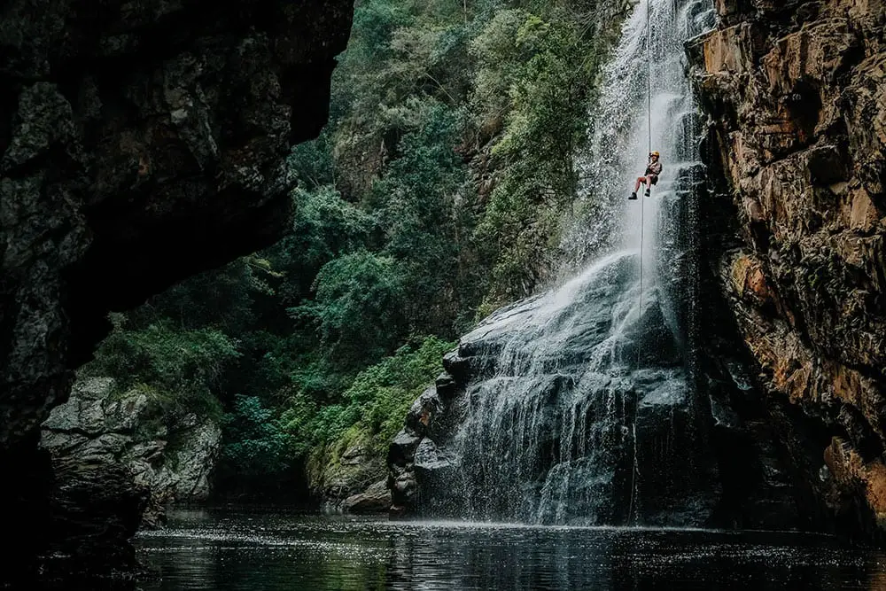 abseiling in wildnerness south africa