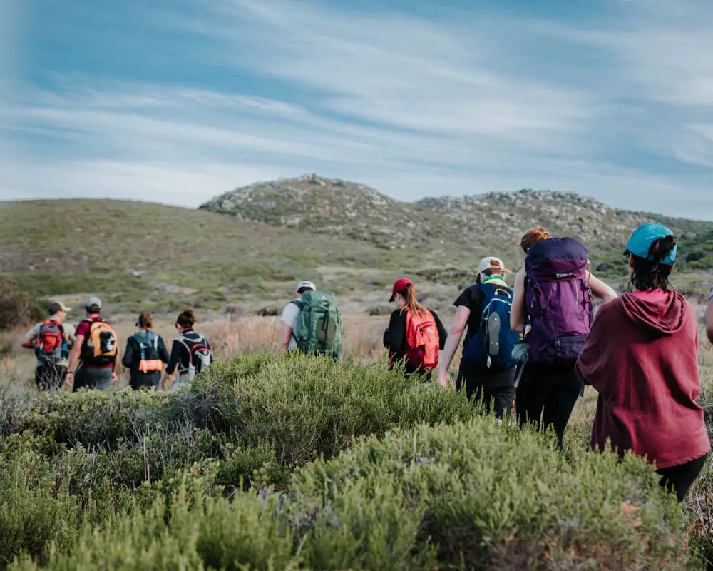 group hiking cape point