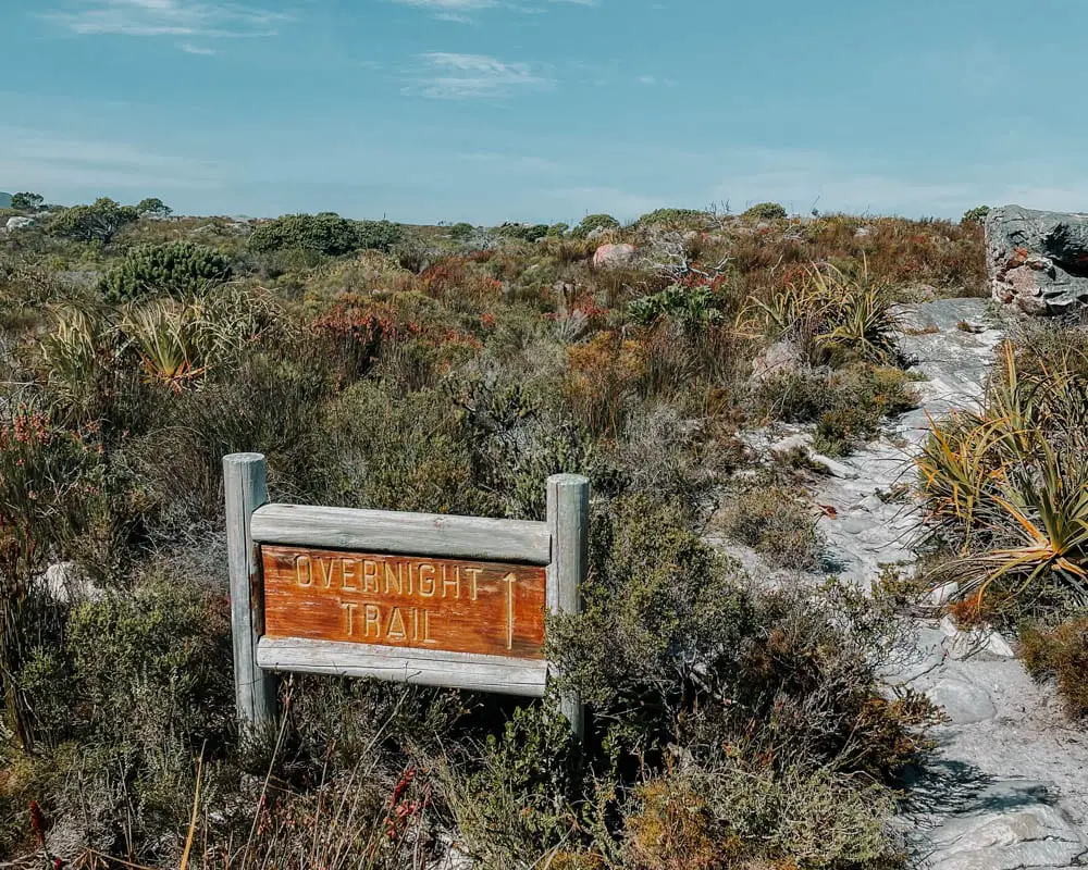 overnight hike sign