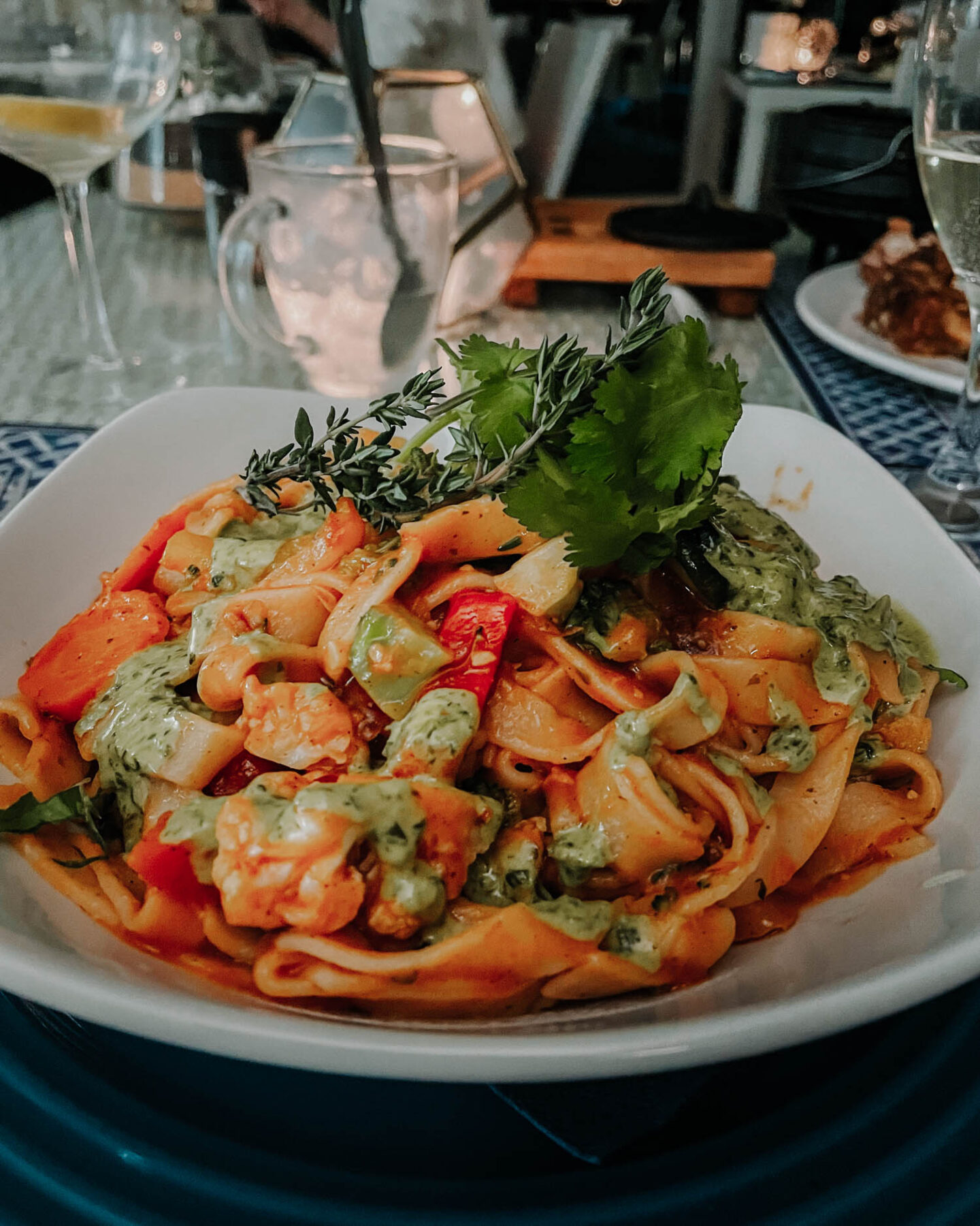 dinner vegetable pasta