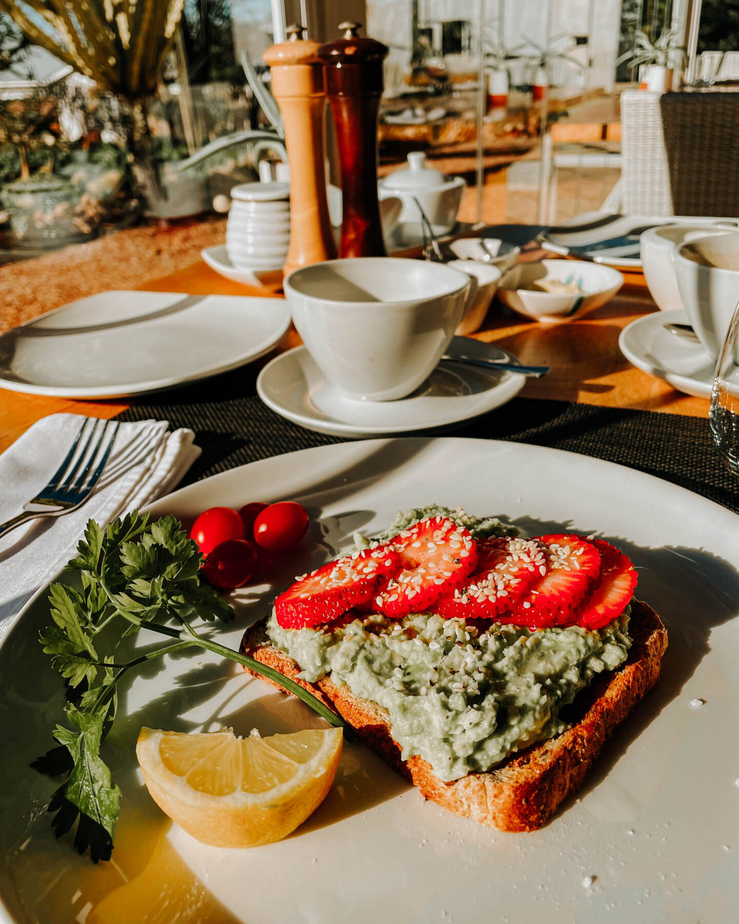 avocado toast at mo and rose
