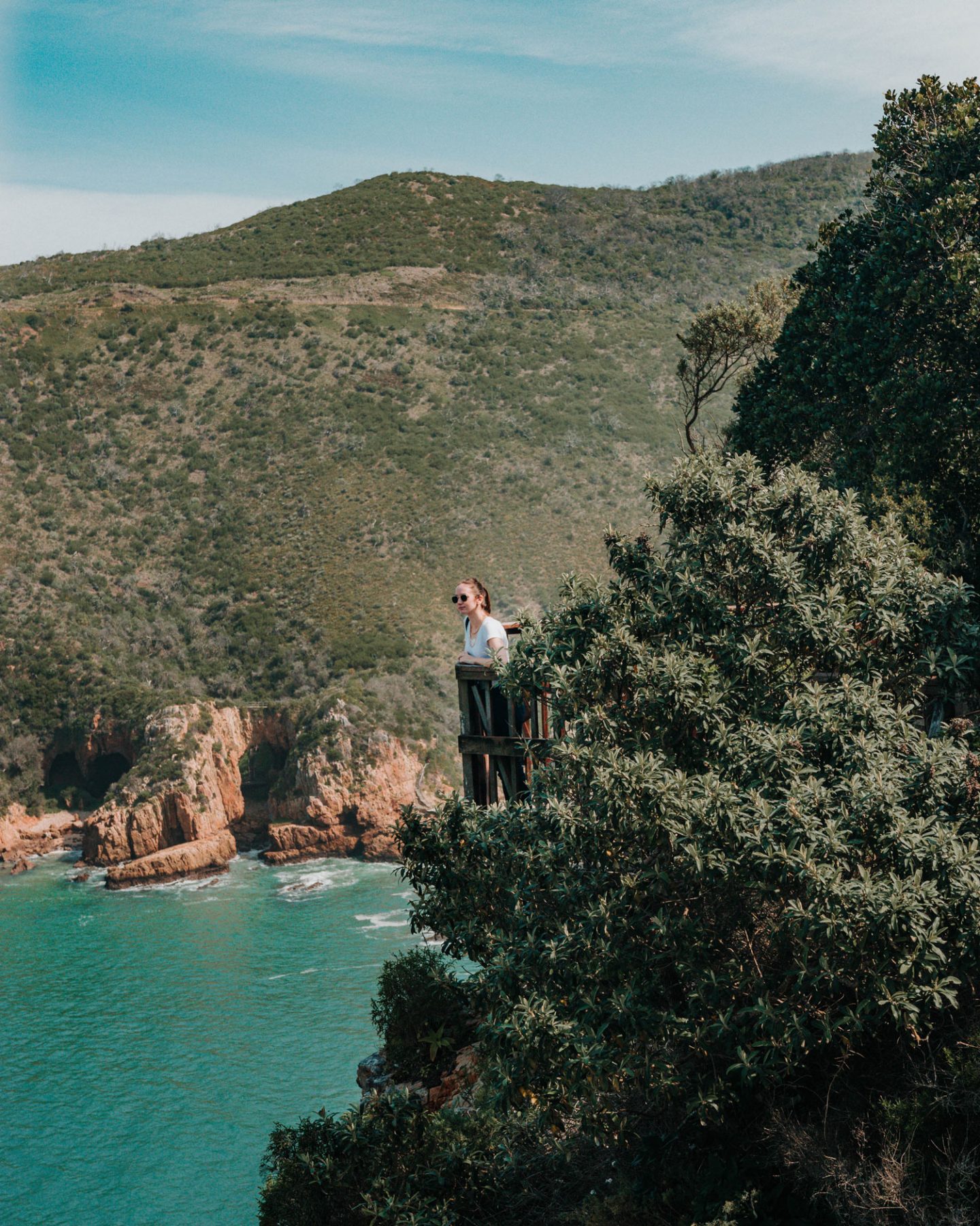 girl at knysna heads