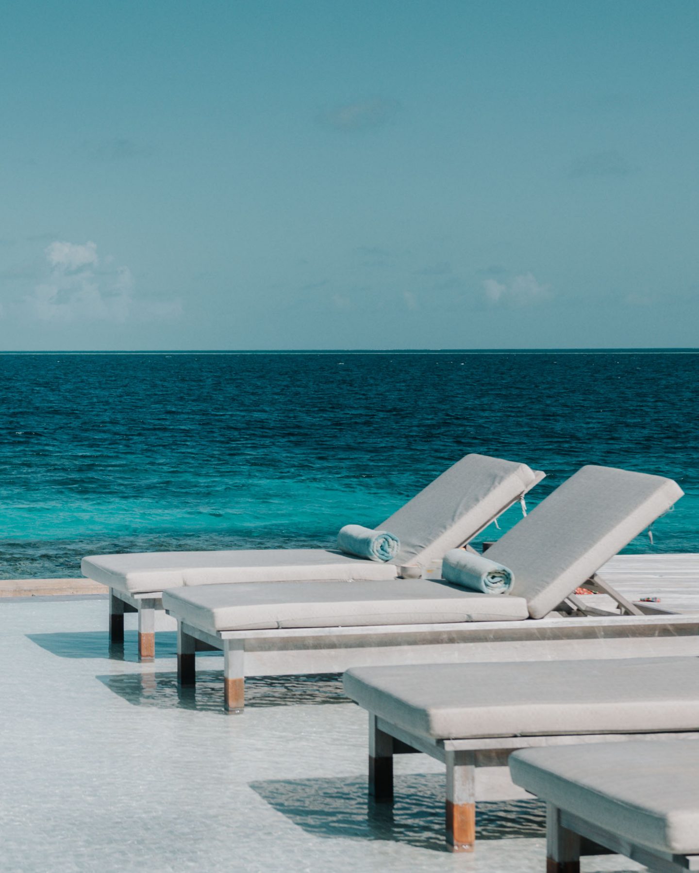 deck chair near pool