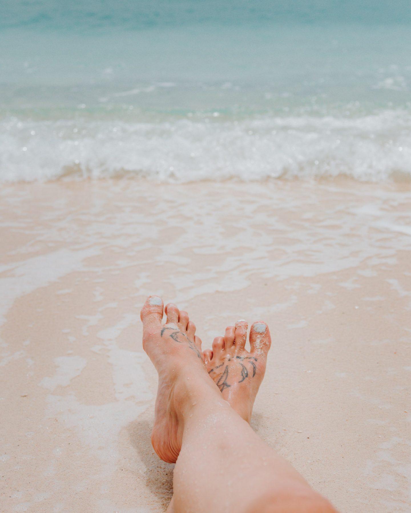 feet on beach