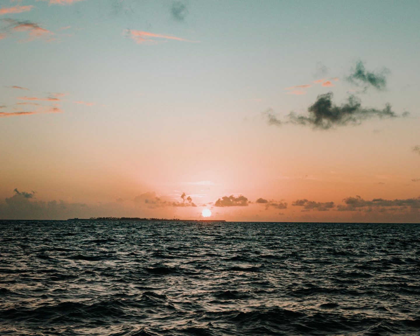 sunset in the maldives