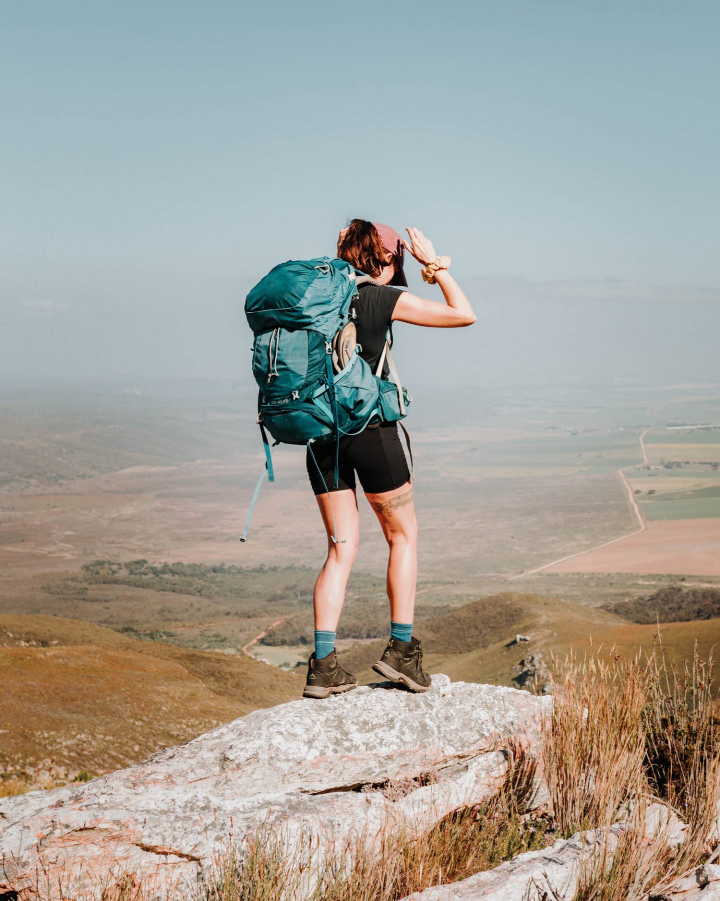 girl hiking in de hoop nature reserve