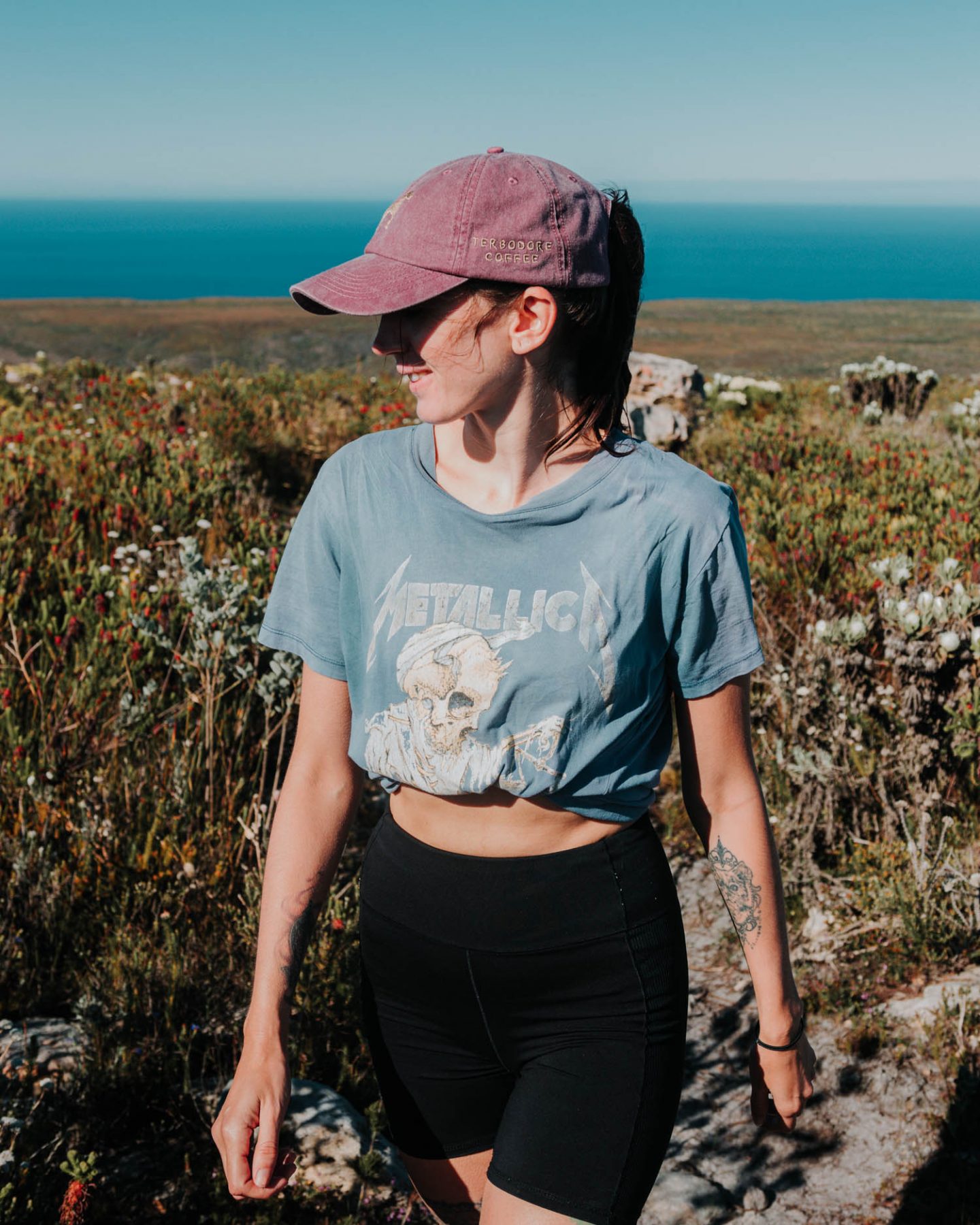 girl hiking in south africa