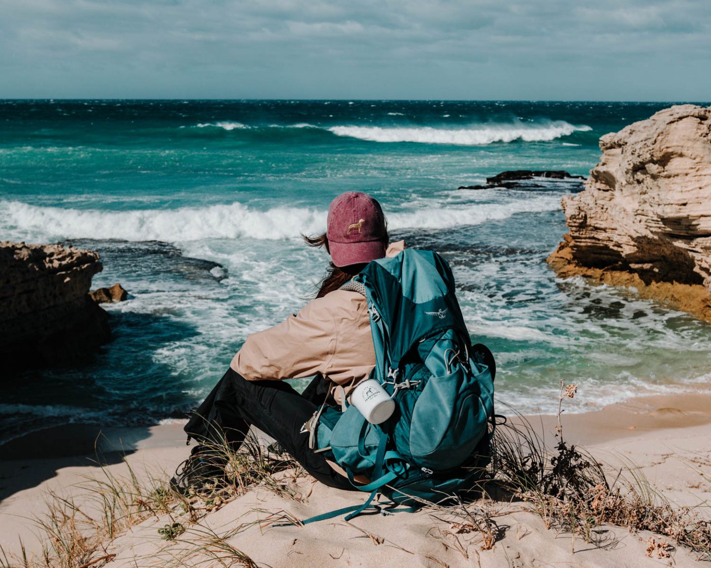 girl hiking the whale trail