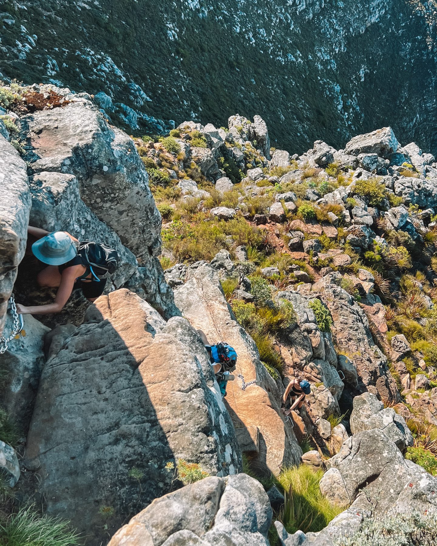 india venster hike rock scrambling